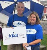 Steve Lavery and Kelly Pleasant at the Giles County Put Kids First Rally.